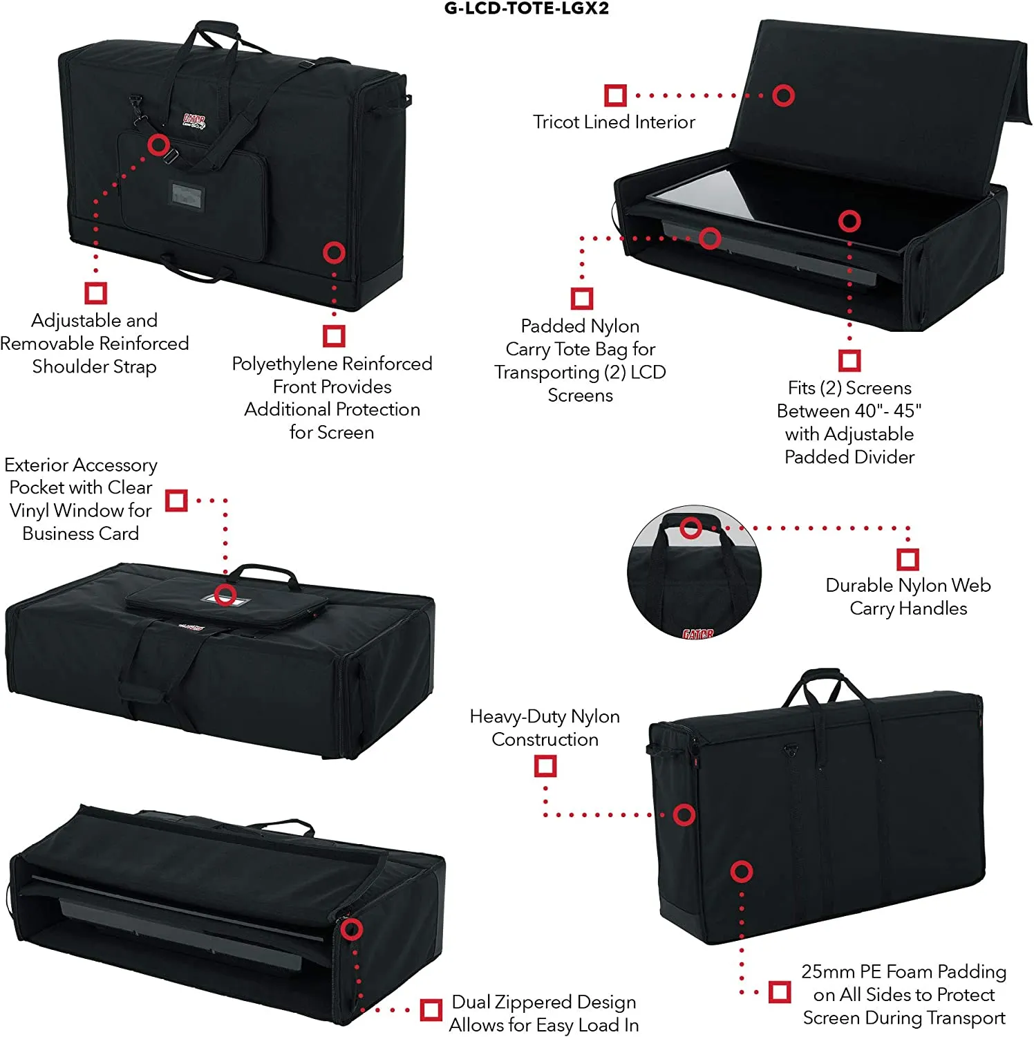 Dual Padded LCD Transport Bag