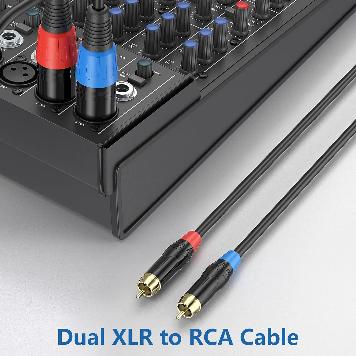 Dual RCA to Dual XLR HiFi Stereo Audio Connection Microphone Cable, 15 Feet