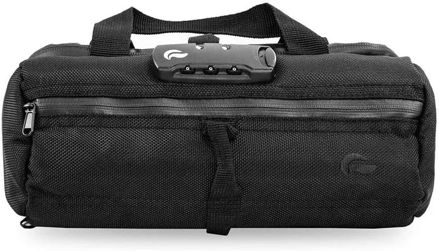 Duffle bag Small 10"- Smell Proof - With combo lock - with SK9 Premium odorless Technology (Black)
