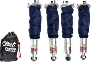 Dust covers for coilovers, shock absorbers, water-repellent 4 pcs, dark blue, TGJSDB03