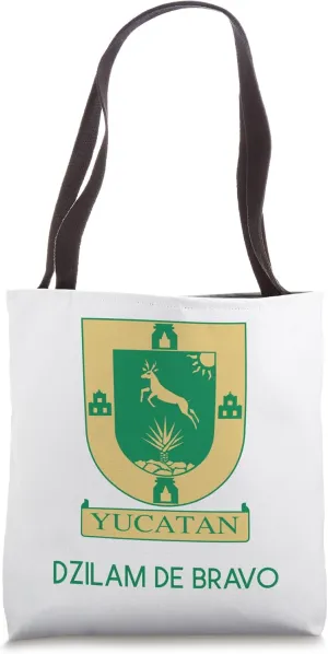 Dzilam de Bravo Yucatan Estado De Mexico Escudo Eagle Aguila Tote Bag