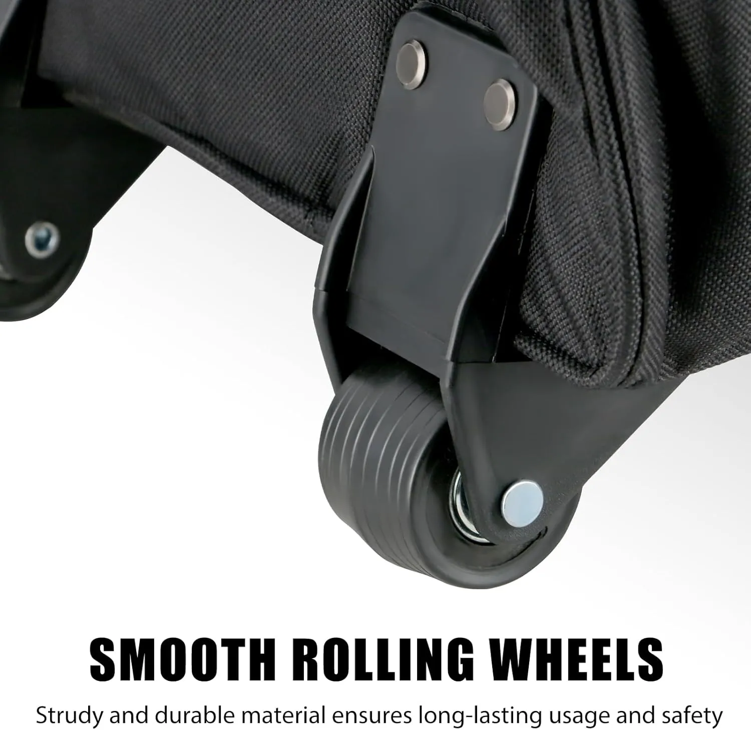 EASTROCK Drum Hardware Bag with Wheels Drum Set Hardware Carry Bag Drum Stand Accessory Bag(Black)