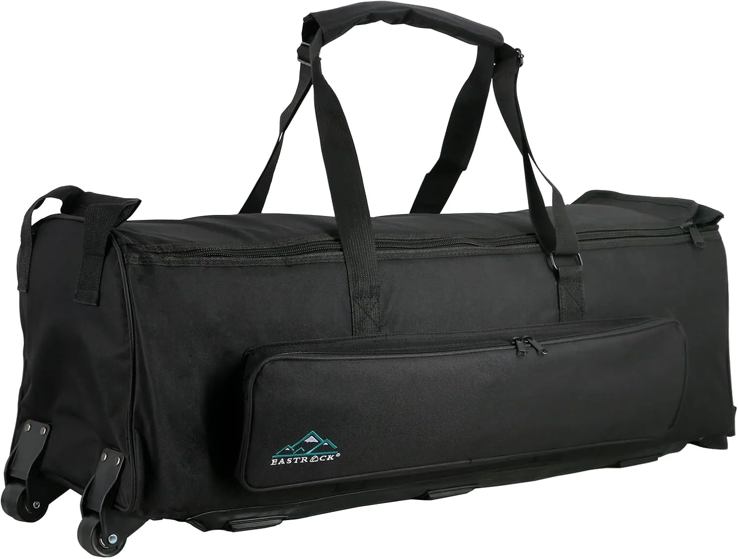 EASTROCK Drum Hardware Bag with Wheels Drum Set Hardware Carry Bag Drum Stand Accessory Bag(Black)