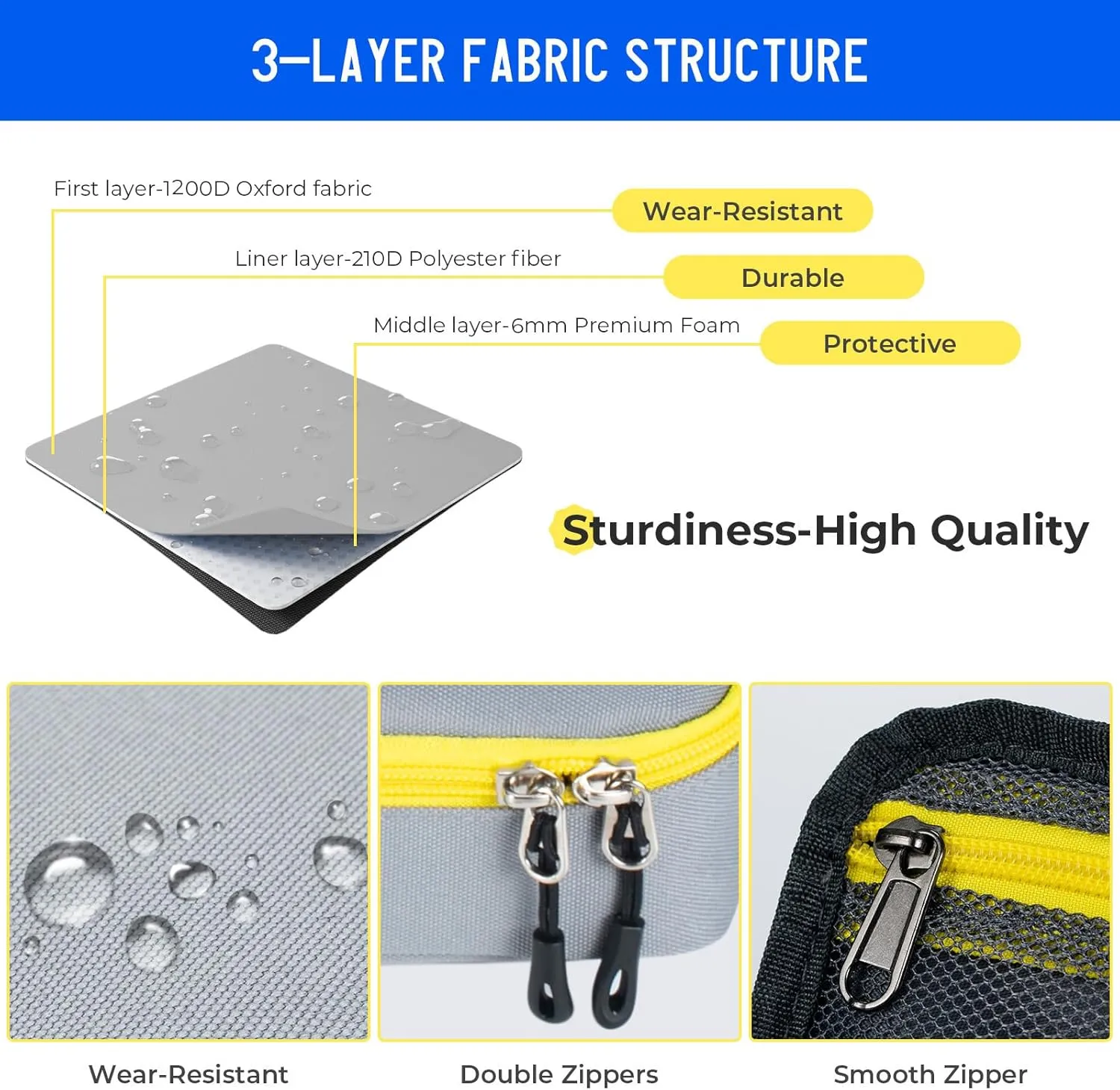 ECHSRT Big Pencil Case, Aesthetic Portable Zipper Pencil Bag with Hidden Pocket, Special Pouch for Men Women Adults, Stationery Organizer Pen Cases for Office Travel, Grey