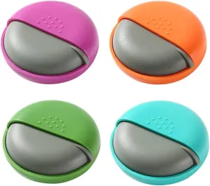 Eforcase 4PCS Travel Pill Organizer, Portable Pill Case, Small Pill Box for Pocket Purse Portable Pill Box Container for Medicine Vitamin