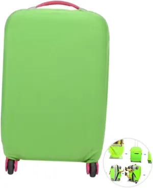 Elastic Luggage Cover Protector for Suitcases Durable and Stretchy Travel Bag Sleeve Green Against Dirt and Scratches Easy Access to Handles
