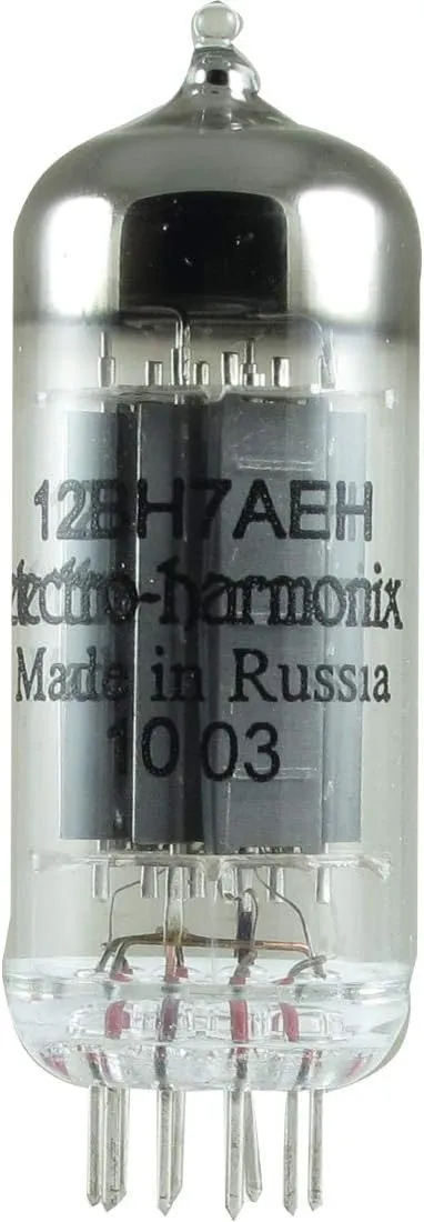 Electro-Harmonix 12BH7 Vacuum Tube - Glass - Audio Equipment - Preamp Tube - Single Item - 1 Pack