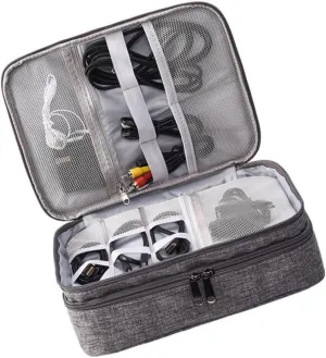 Electronics Accessories Organizer Bag Travel Cable Carrying Case for U Disk Power Bank Earphones and More Compact Storage for Digital
