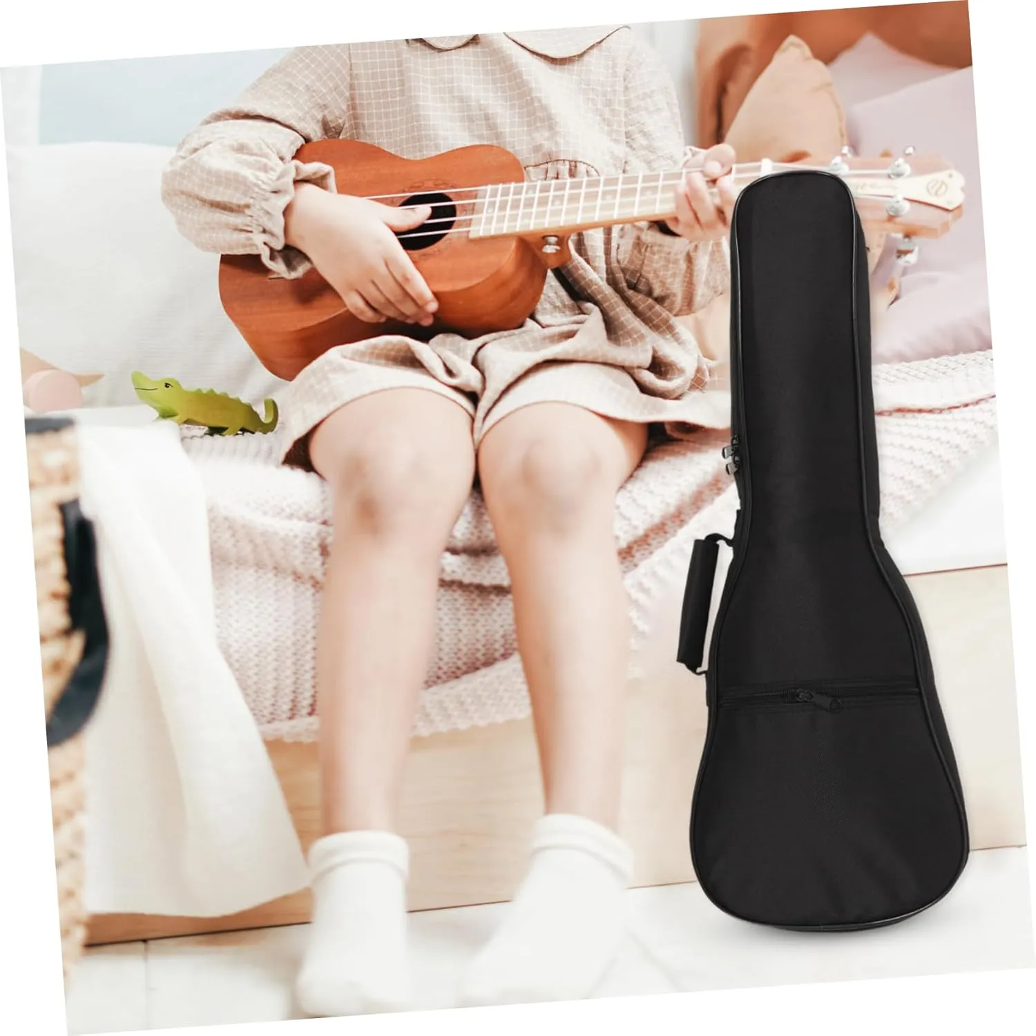Elegant Ukulele Gig Bag Soprano Ukulele Case Oxford Cloth Comfortable Shoulder Bag Easy to Carry