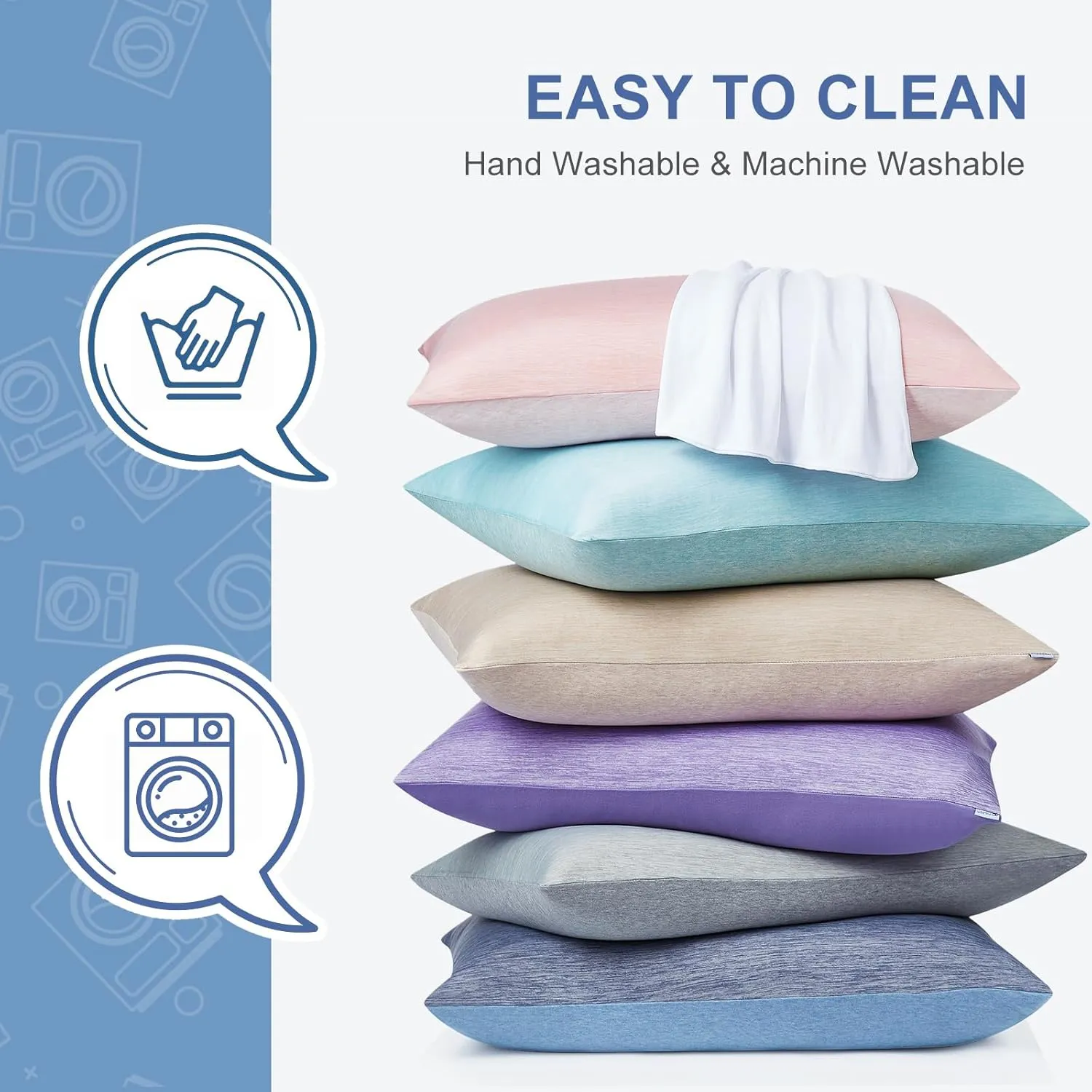 Elegear Cooling Pillow Cases for Hot Sleepers, Japanese Q-Max 0.45 Cooling Pillowcases, Both Sides(Cooling/Cotton), Breathable Soft Pillowcase for Hair and Skin, Set of 2-Dark Gray Standard 20" x 26"