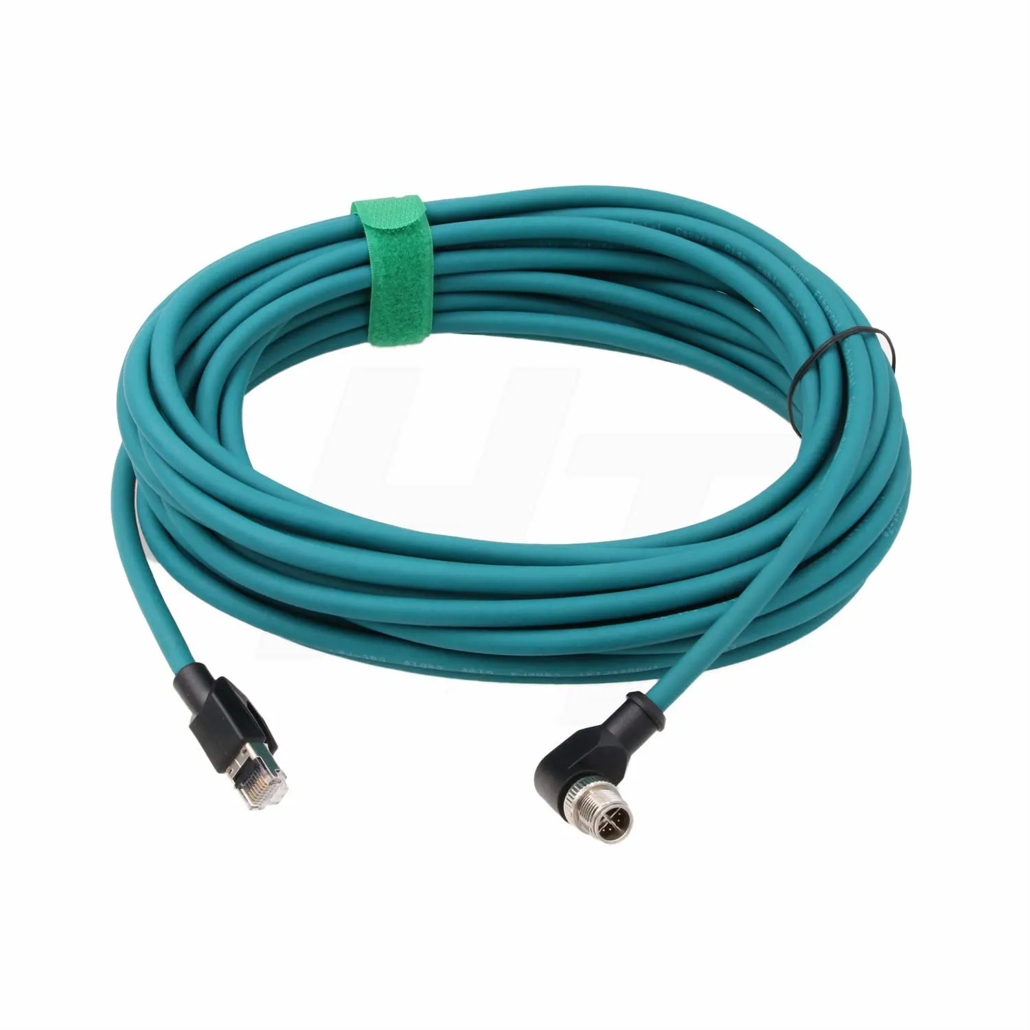 Ethernet Network Cable, for Cognex Baumer Basler Sick Vision Camera Sensor Barcode Reader, Right Angle M12 8 Pin X-Coded Male to RJ45 CAT7e (10m)