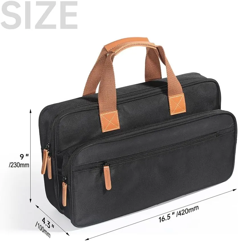 EVA DJ Disc Player Carrying Case for Numark Party Mix II/Pioneer DJ DDJ-200, Dustproof Large Capacity Travel Carrying Storage Bags with PU Handle for DJ Controllers-Small Size