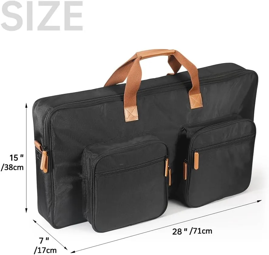 EVA DJ Disc Player Carrying Case for Pioneer DJ DDJ-800 DDJ-FLX104 FLX6, Dustproof Large Capacity Travel Carrying Storage Bags with Sholder Strap for DJ Controllers-Large Size