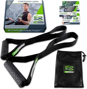 EverStretch Stretching Grips Premium Stretching Equipment for Athletes. Stretch Straps to Reach Impossible Positions Without Discomfort. Great for Physical Therapy and Rehabilitation Exercises.
