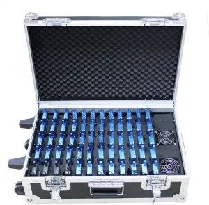 EXMAX ELGT-470 Wireless Tour Guide/Monitoring Audio System 100 Channels Groups for Tourism,Conference,Training,Church,Outdoor Scenic Spots(2 Transmitters & 30 Receivers with 32-slot Charging Case)