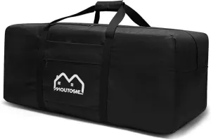 Extra Large Duffle Bag for Travel, 150L Camping Sports Equipment Storage, Waterproof Foldable Luggage Bag with Padded Handles (Black)