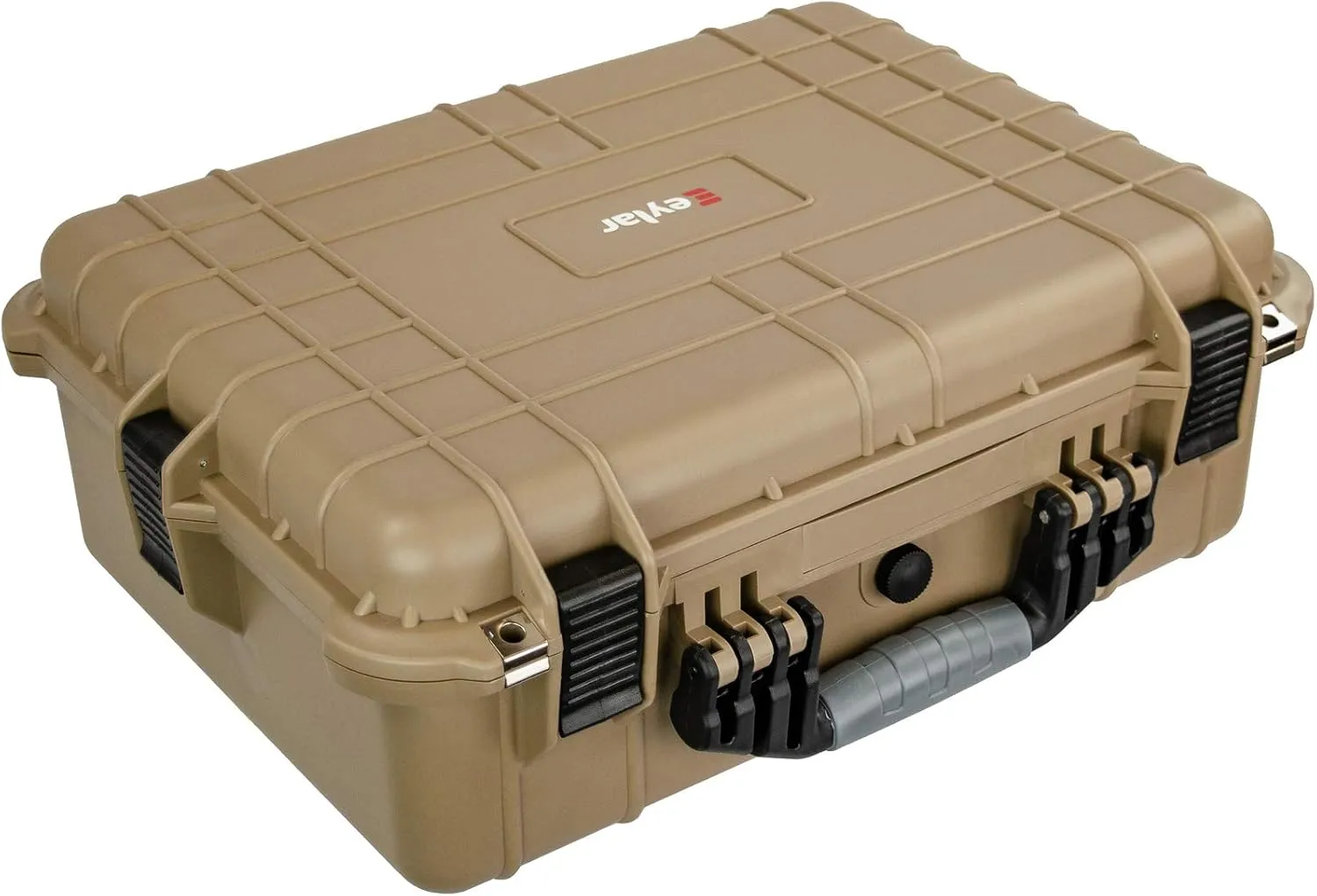 Eylar 20 Inch Large Protective Camera Hard Case Water and Shock Proof With Foam Tan