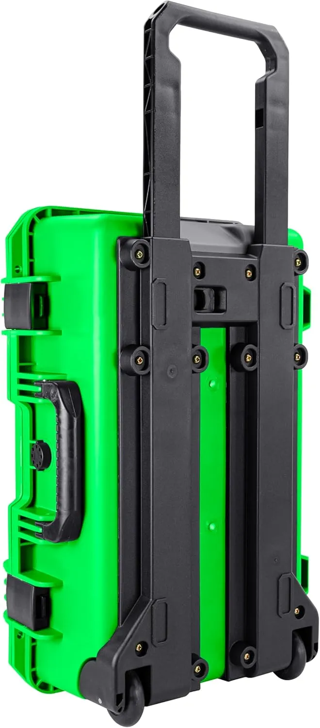 Eylar 22 Inch Intact Premium Series Hard Rolling Carry-On Travel Case, Lightweight and Durable Design with Foam (Neon Green)