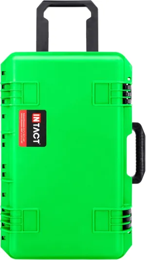 Eylar 22 Inch Intact Premium Series Hard Rolling Carry-On Travel Case, Lightweight and Durable Design with Foam (Neon Green)