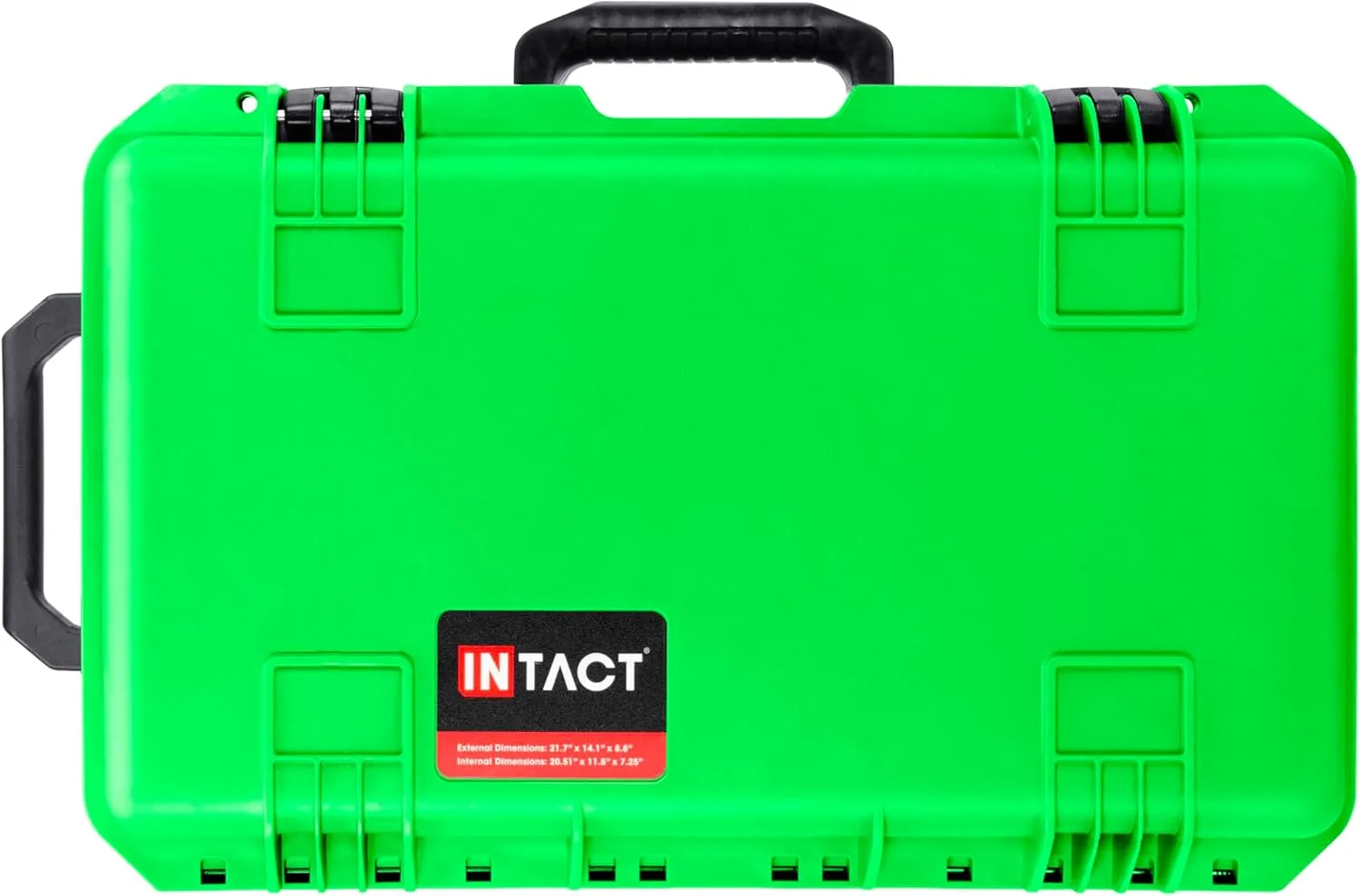 Eylar 22 Inch Intact Premium Series Hard Rolling Carry-On Travel Case, Lightweight and Durable Design with Foam (Neon Green)