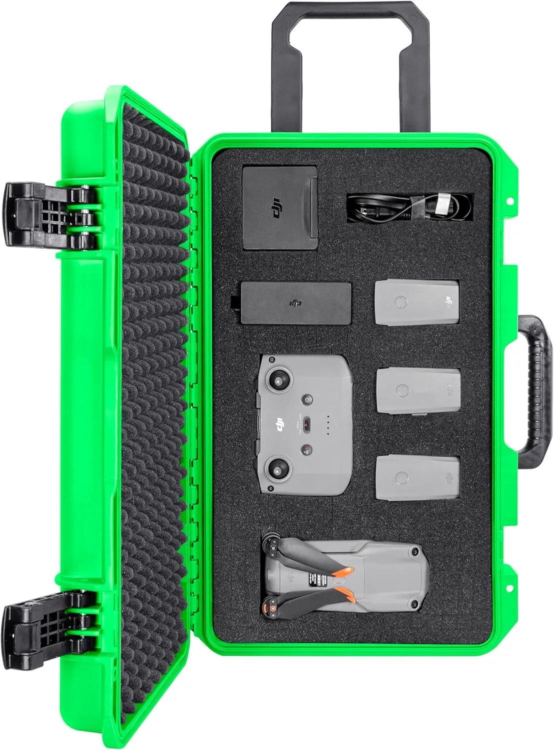 Eylar 22 Inch Intact Premium Series Hard Rolling Carry-On Travel Case, Lightweight and Durable Design with Foam (Neon Green)
