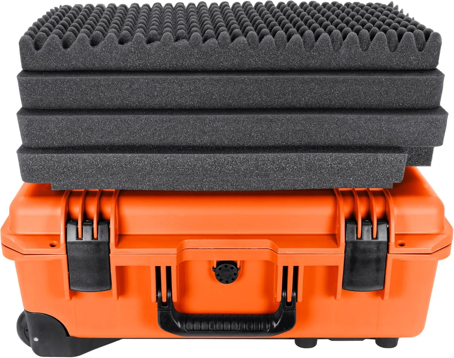 Eylar 22 Inch Intact Premium Series Hard Rolling Carry-On Travel Case, Lightweight and Durable Design with Foam (Orange)