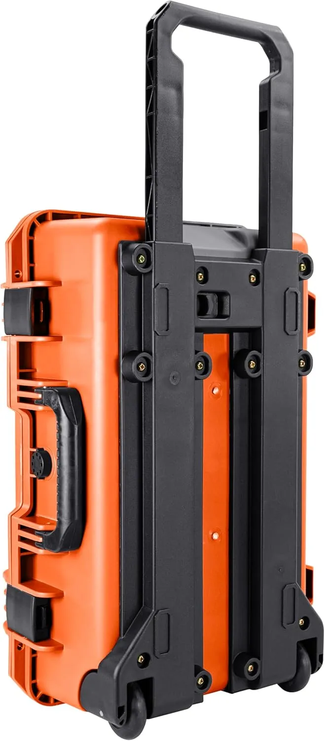 Eylar 22 Inch Intact Premium Series Hard Rolling Carry-On Travel Case, Lightweight and Durable Design with Foam (Orange)