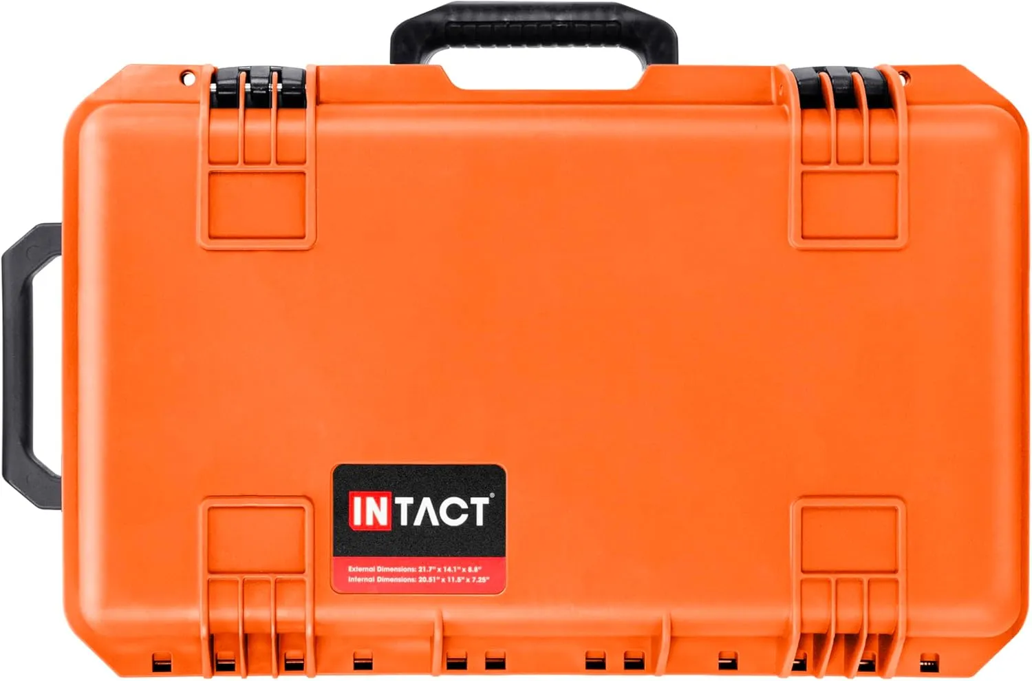 Eylar 22 Inch Intact Premium Series Hard Rolling Carry-On Travel Case, Lightweight and Durable Design with Foam (Orange)