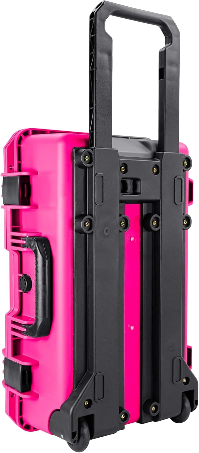 Eylar 22 Inch Intact Premium Series Hard Rolling Carry-On Travel Case, Lightweight and Durable Design with Foam (Pink)