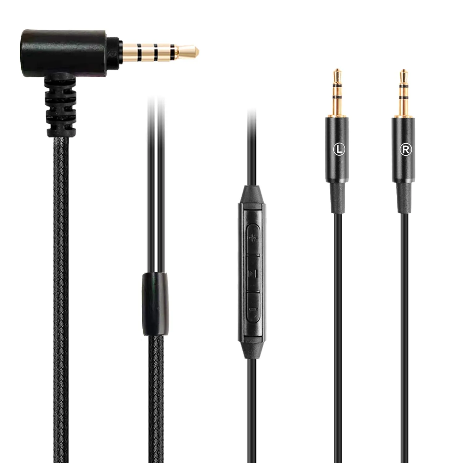 FAAEAL Audio Replacement Cable Compatible with Sol Republic Master Tracks HD HD2 Sol Republic V10 V12 X3 Headphones,in-line Mic Control Headphone Cord Works on iOS Android Xiaomi(4.2ft)
