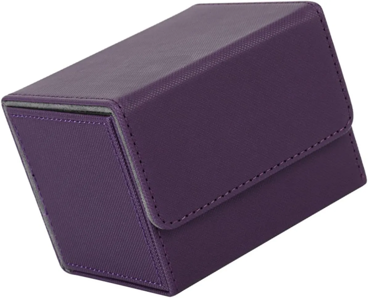 FAVOMOTO Box PU Leather Card Decks Storage Box Organizer for Game Cards Tokens Smooth Edges Capacity present Stylish Design