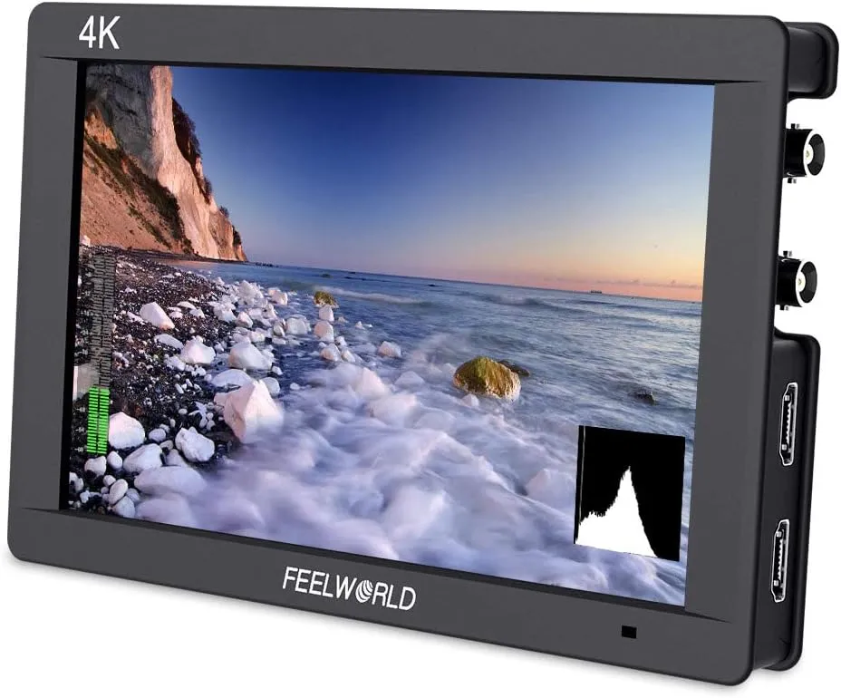 FEELWORLD FW703 7 Inch IPS 3G SDI 4K HDMI DSLR Monitor Full HD 1920x1200 On Camera Field Monitor with Histogram for Stabilizer Cameras Rig