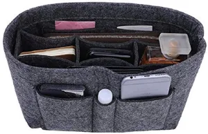 Felt Insert Bag Organizer Bag In Bag For Handbag Purse, Six Color Three Size Medium Large X-Large (Medium, Grey)