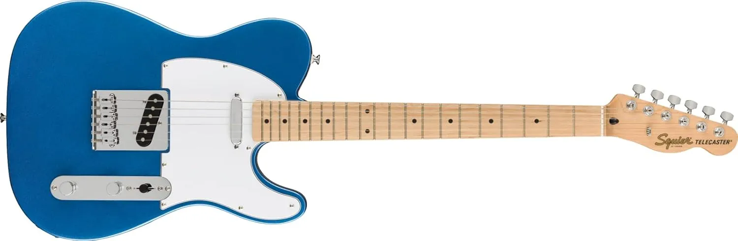 Fender Affinity Series Telecaster, Maple - Lake Placid Blue Bundle with Frontman 10G Amplifier, Gig Bag, Tuner, Instrument Cable, Strap, Picks, and Austin Bazaar Instructional DVD