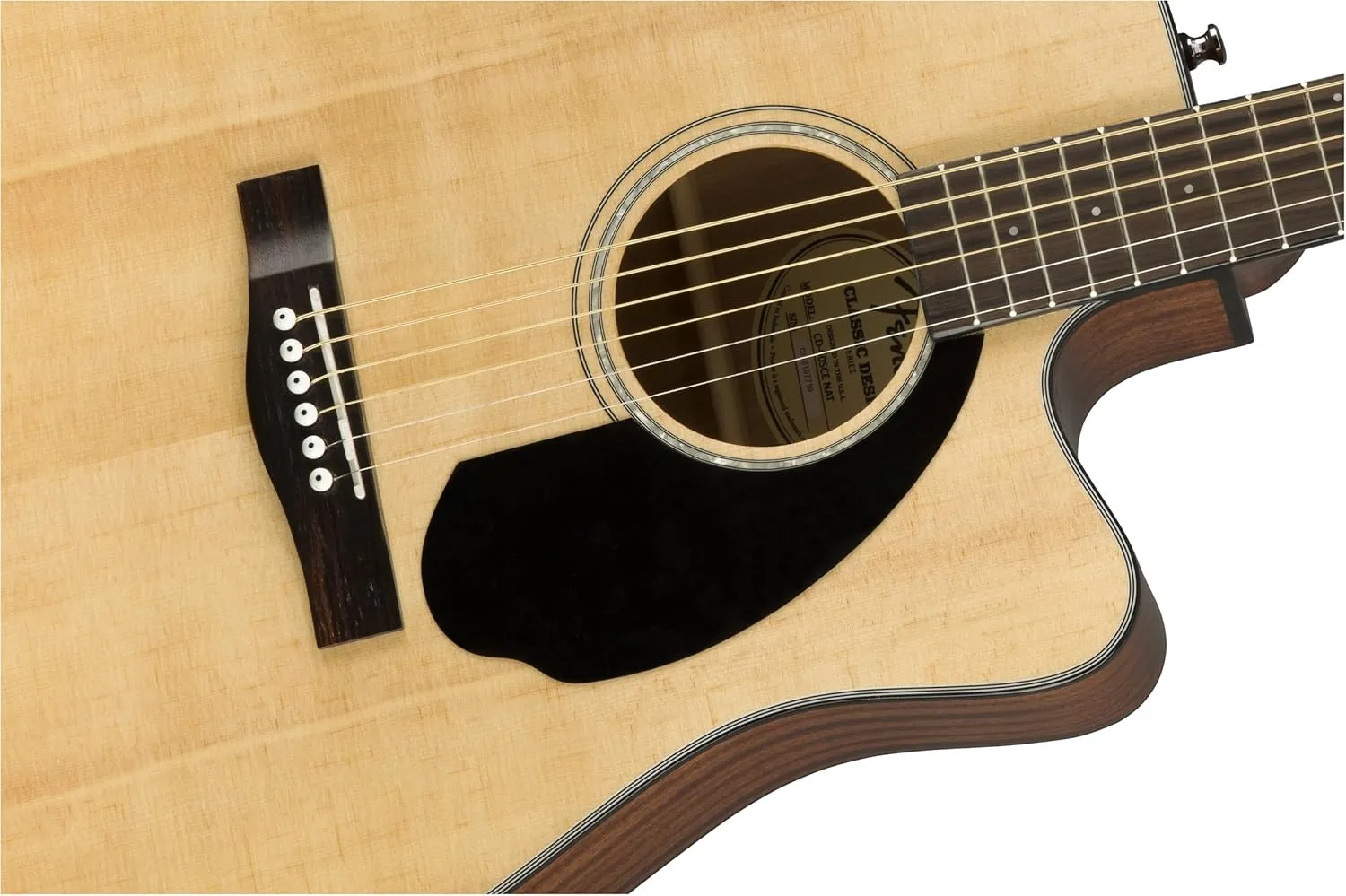 Fender CD-60SCE Solid Top Dreadnought Acoustic-Electric Guitar - Natural Bundle with Gig Bag, Instrument Cable, Tuner, Strap, Strings, Picks, Polishing Cloth and Austin Bazaar Instructional DVD