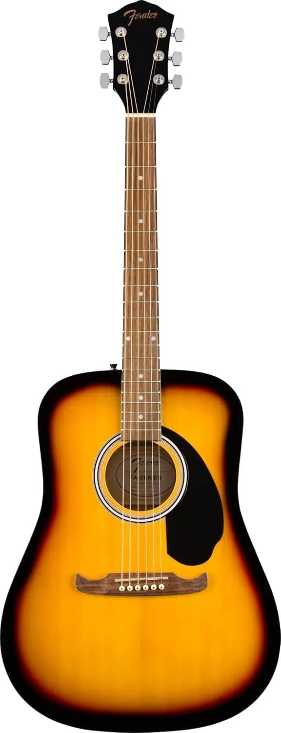 Fender FA-125 Acoustic Guitar - Sunburst Bundle with Gig Bag, Tuner, Strings, Strap, Picks, and Austin Bazaar Instructional DVD