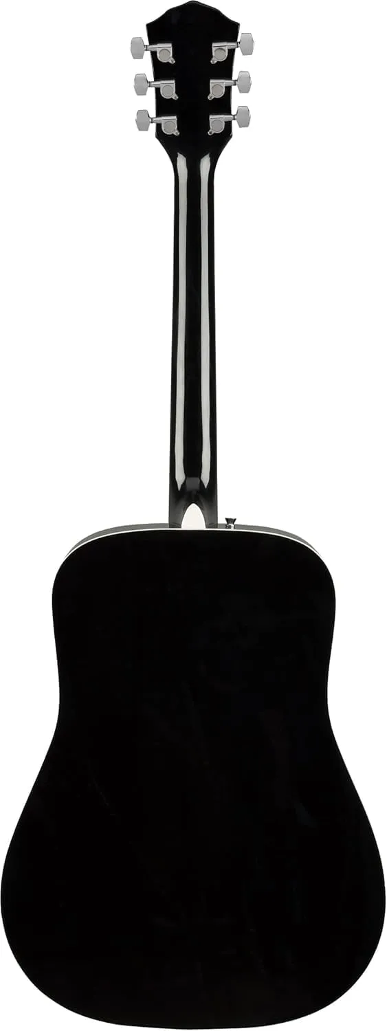 Fender FA-125 Dreadnought Acoustic Guitar - Black Bundle with Gig Bag, Tuner, Strap, Strings, Picks, and Austin Bazaar Instructional DVD