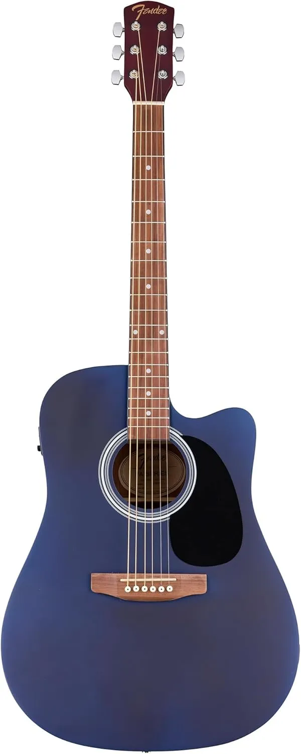 Fender FA Series Dreadnought Acoustic-Electric Guitar - Saphire Blue Bundle with Gig Bag, Strings, Picks, and Austin Bazaar Instructional DVD