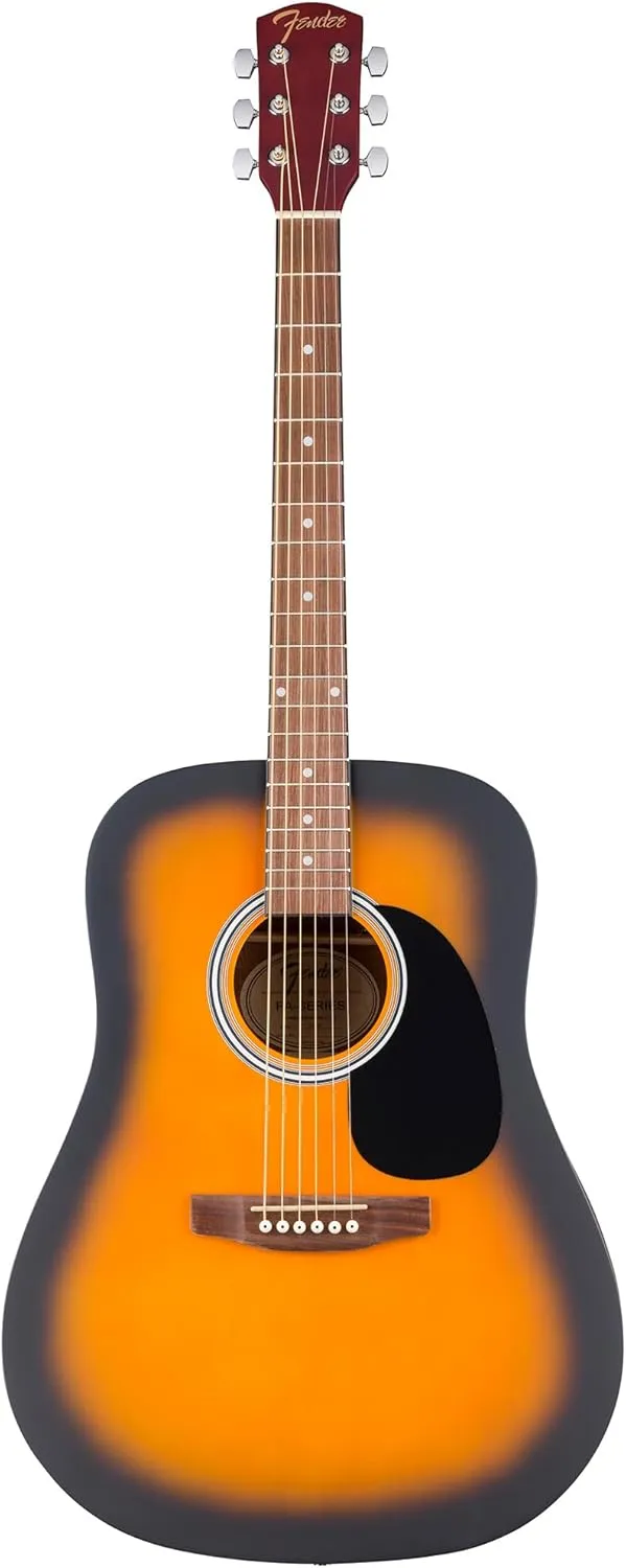 Fender FA Series Dreadnought Acoustic Guitar - 2-Color Sunburst Bundle with Gig Bag, Strings, Picks, and Austin Bazaar Instructional DVD