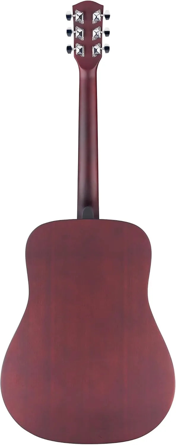 Fender FA Series Dreadnought Acoustic Guitar - Crimson Red Bundle with Gig Bag, Strings, Picks, and Austin Bazaar Instructional DVD