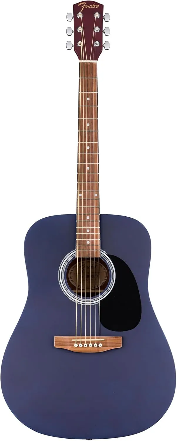 Fender FA Series Dreadnought Acoustic Guitar - Saphire Blue Bundle with Gig Bag, Strings, Picks, and Austin Bazaar Instructional DVD