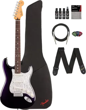Fender Player II Modified Stratocaster - Dusk Bundle with Gig Bag, Strap, Cable, 3-Pack Picks, and Guitar Cleaning Kit