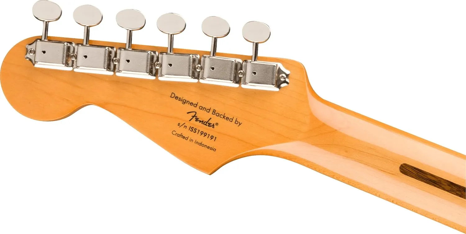 Fender Squier Classic Vibe '50s Stratocaster - White Bundle with Gig Bag, Instrument Cable, Tuner, Strap, Strings, Picks, Fender Play Online Lessons, and Austin Bazaar Instructional DVD