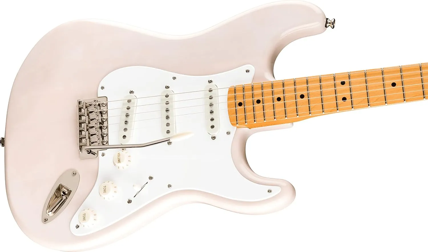 Fender Squier Classic Vibe '50s Stratocaster - White Bundle with Gig Bag, Instrument Cable, Tuner, Strap, Strings, Picks, Fender Play Online Lessons, and Austin Bazaar Instructional DVD