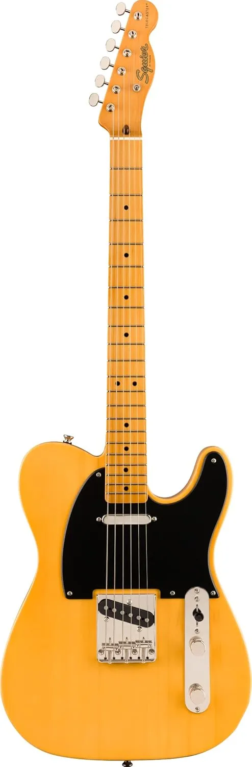 Fender Squier Classic Vibe '50s Telecaster - Butterscotch Blonde Bundle with Gig Bag, Instrument Cable, Tuner, Strap, Strings, Picks, and Austin Bazaar Instructional DVD