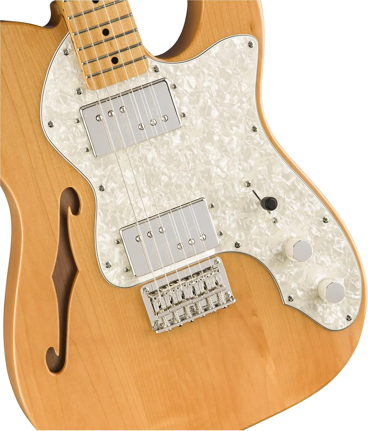 Fender Squier Classic Vibe '70s Telecaster Thinline - Natural Bundle with Gig Bag, Tuner, Strap, Picks, Strings, Instrument Cable, and Austin Bazaar Instructional DVD