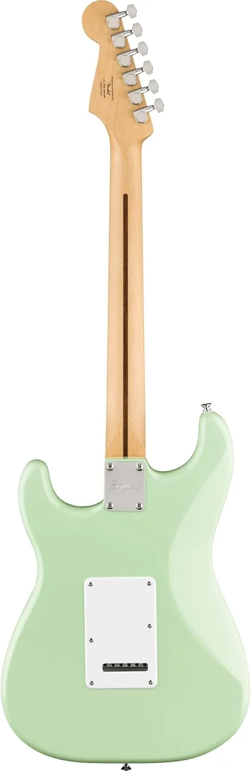 Fender Squier Sonic Stratocaster - Surf Green Bundle with Frontman 10g Amp, Gig Bag, Cable, Strap, Tuner, Fender Play, Picks, and Austin Bazaar Guitar DVD