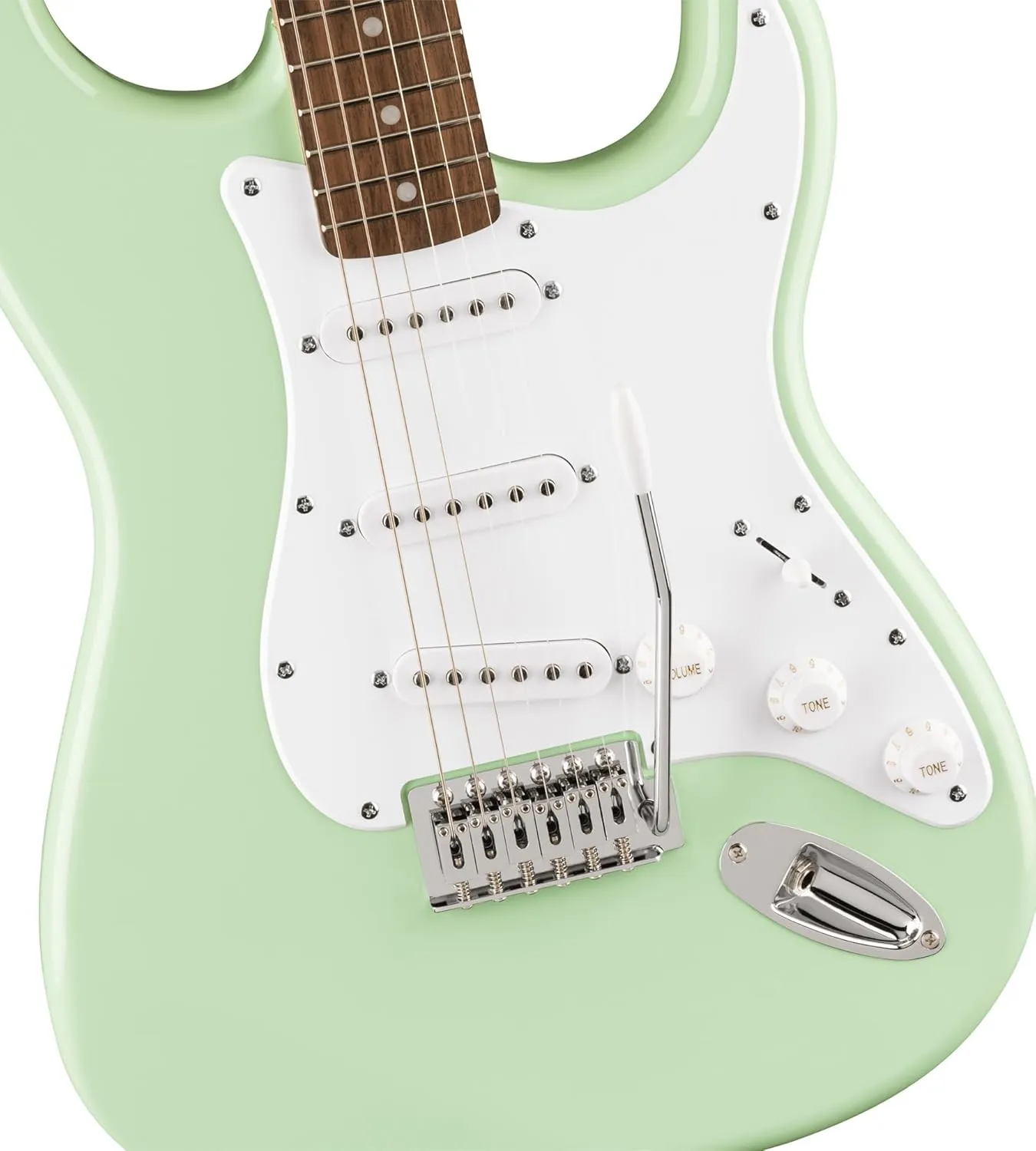 Fender Squier Sonic Stratocaster - Surf Green Bundle with Frontman 10g Amp, Gig Bag, Cable, Strap, Tuner, Fender Play, Picks, and Austin Bazaar Guitar DVD