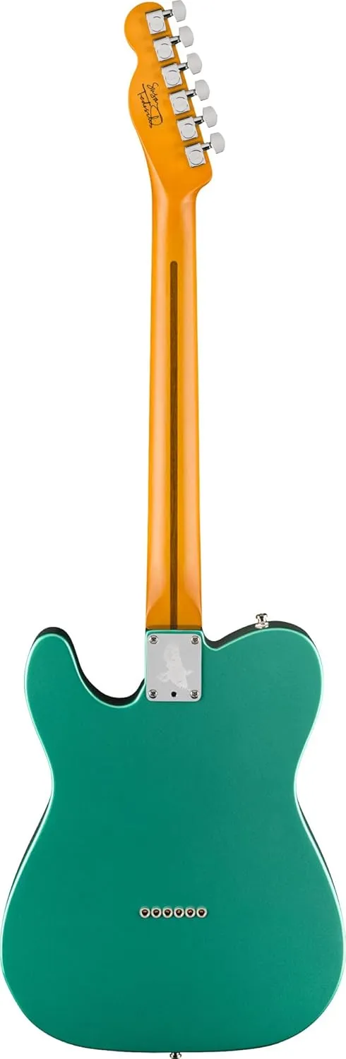 Fender Susan Tedeschi Telecaster - Aged Caribbean Mist Bundle with Deluxe Black Hard Case, Strap, Cable, and Guitar Cleaning Kit