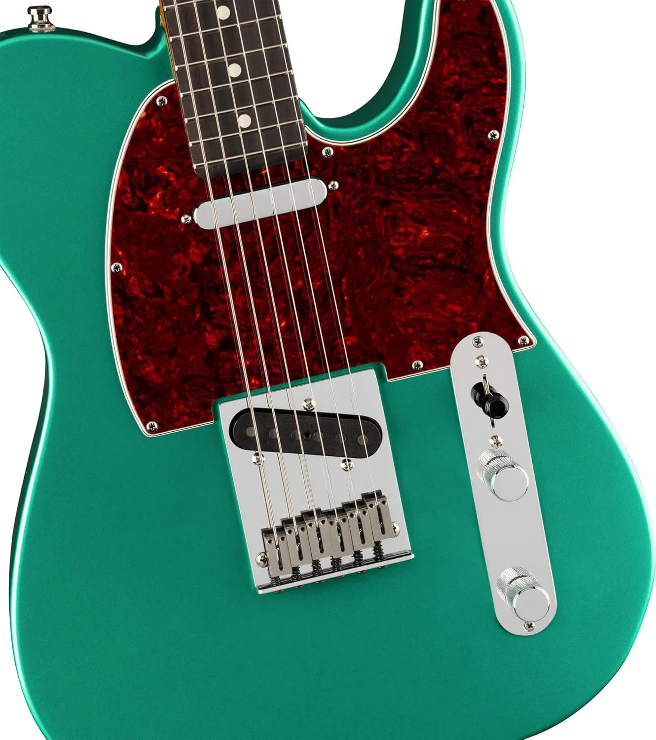 Fender Susan Tedeschi Telecaster - Aged Caribbean Mist Bundle with Deluxe Black Hard Case, Strap, Cable, and Guitar Cleaning Kit
